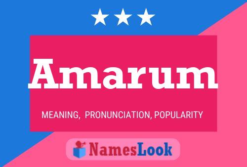 Amarum Name Poster