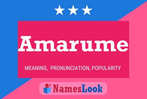 Amarume Name Poster