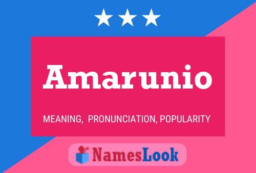 Amarunio Name Poster