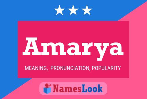 Amarya Name Poster