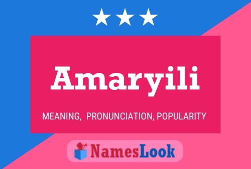 Amaryili Name Poster