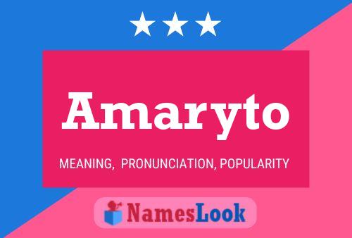 Amaryto Name Poster