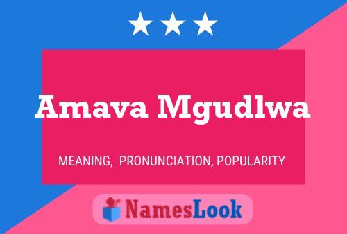 Amava Mgudlwa Name Poster