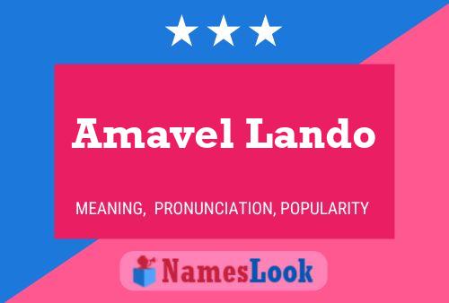 Amavel Lando Name Poster