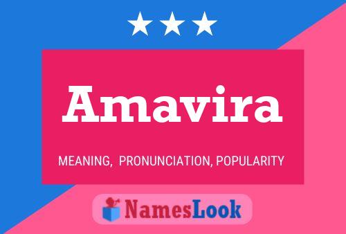 Amavira Name Poster