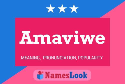 Amaviwe Name Poster