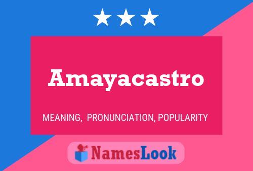 Amayacastro Name Poster