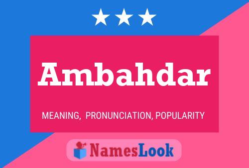 Ambahdar Name Poster