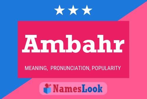 Ambahr Name Poster