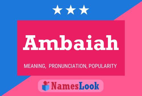 Ambaiah Name Poster