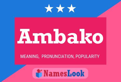 Ambako Name Poster