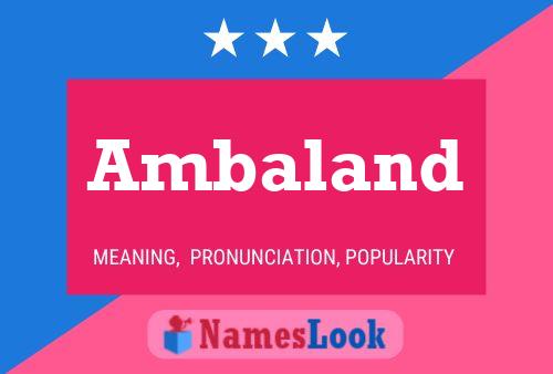 Ambaland Name Poster