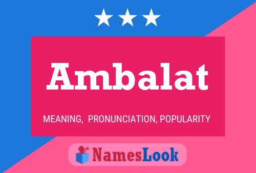 Ambalat Name Poster