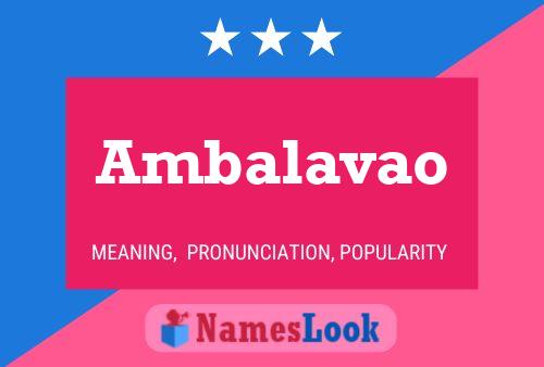 Ambalavao Name Poster