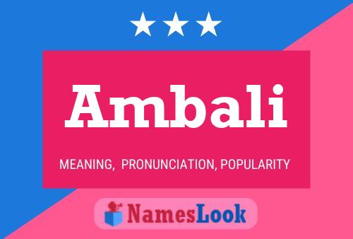 Ambali Name Poster