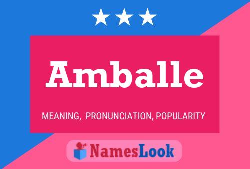 Amballe Name Poster