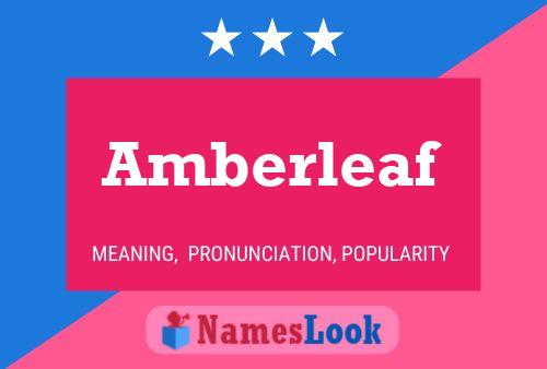 Amberleaf Name Poster