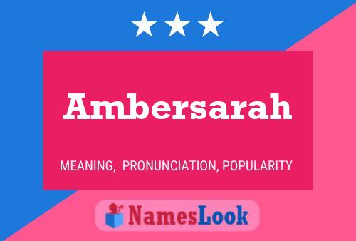 Ambersarah Name Poster