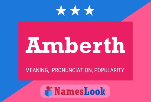 Amberth Name Poster