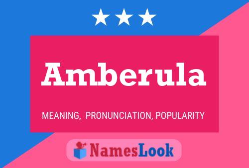 Amberula Name Poster