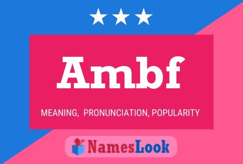 Ambf Name Poster