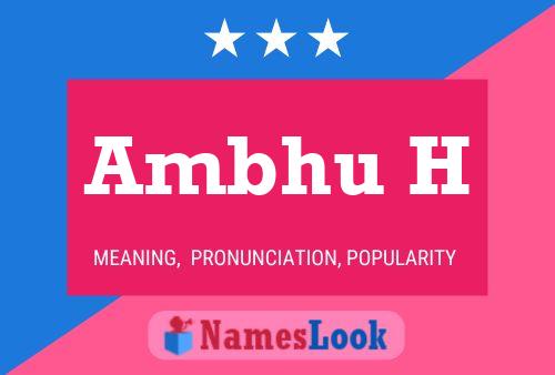 Ambhu H Name Poster