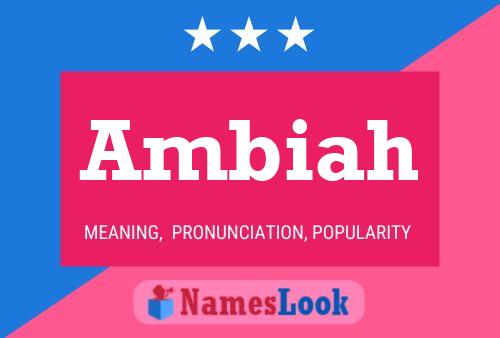 Ambiah Name Poster