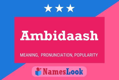 Ambidaash Name Poster