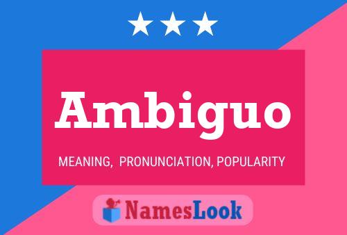 Ambiguo Name Poster