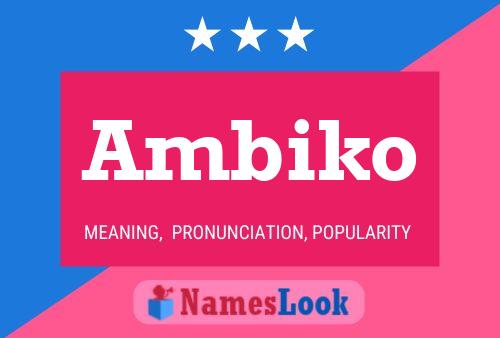 Ambiko Name Poster