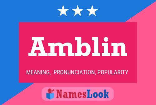 Amblin Name Poster