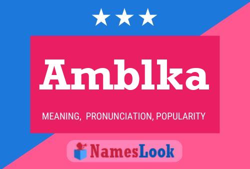 Amblka Name Poster