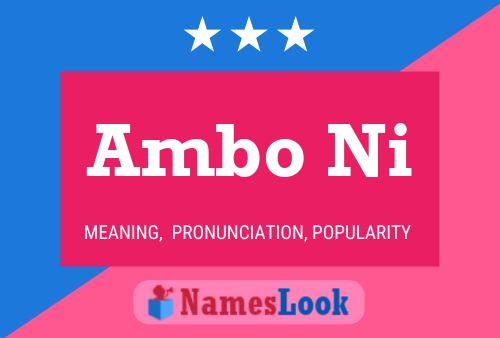 Ambo Ni Name Poster