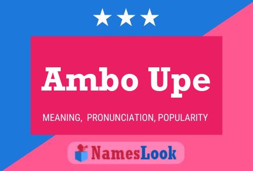 Ambo Upe Name Poster