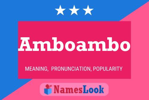 Amboambo Name Poster