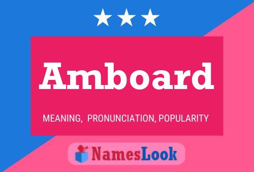 Amboard Name Poster