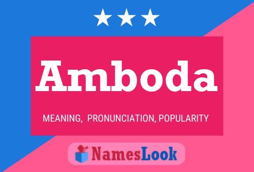 Amboda Name Poster