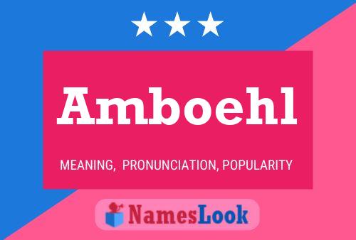 Amboehl Name Poster