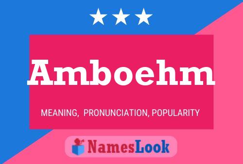 Amboehm Name Poster