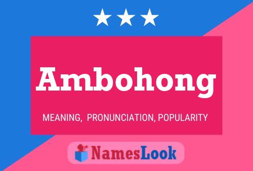 Ambohong Name Poster