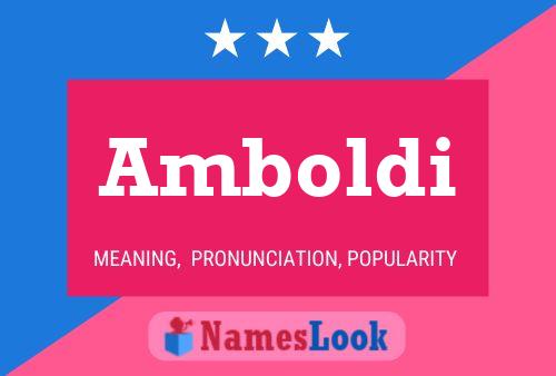 Amboldi Name Poster