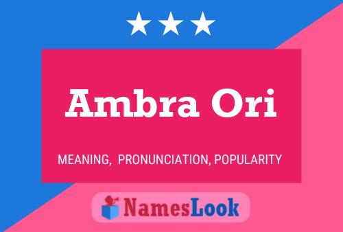 Ambra Ori Name Poster