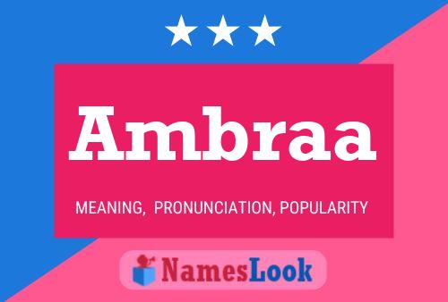 Ambraa Name Poster