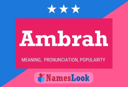 Ambrah Name Poster