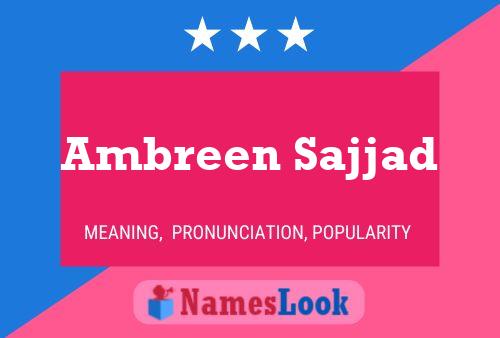 Ambreen Sajjad Name Poster