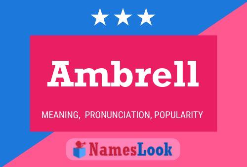 Ambrell Name Poster