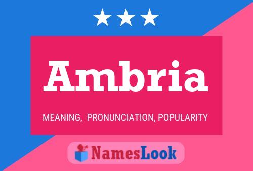 Ambria Name Poster