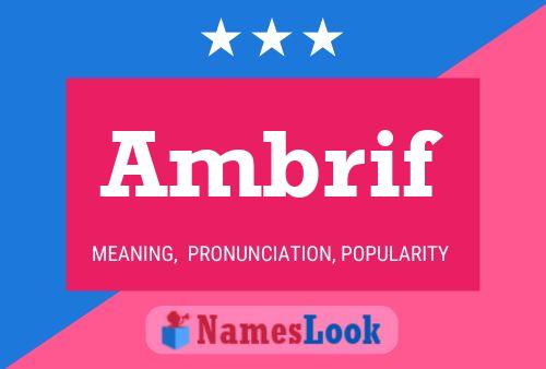 Ambrif Name Poster