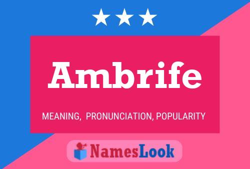 Ambrife Name Poster