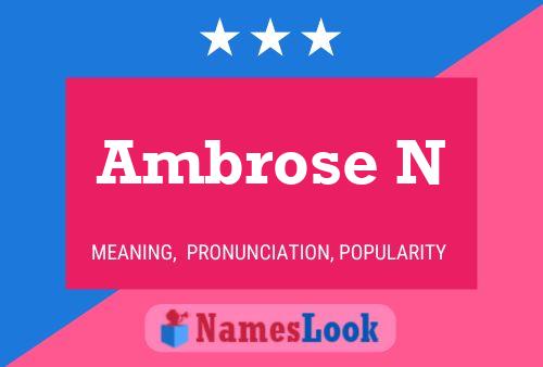 Ambrose N Name Poster